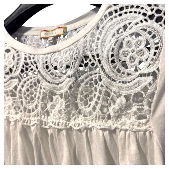 Eri + Ali size large ladies flowy white shirt - Picture 2 of 3